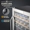 Ivation 33-Bottle Dual Zone Compressor Freestanding Wine Cooler Refrigerator - Stainless Steel IVFWCC331DWSS - alternate 5